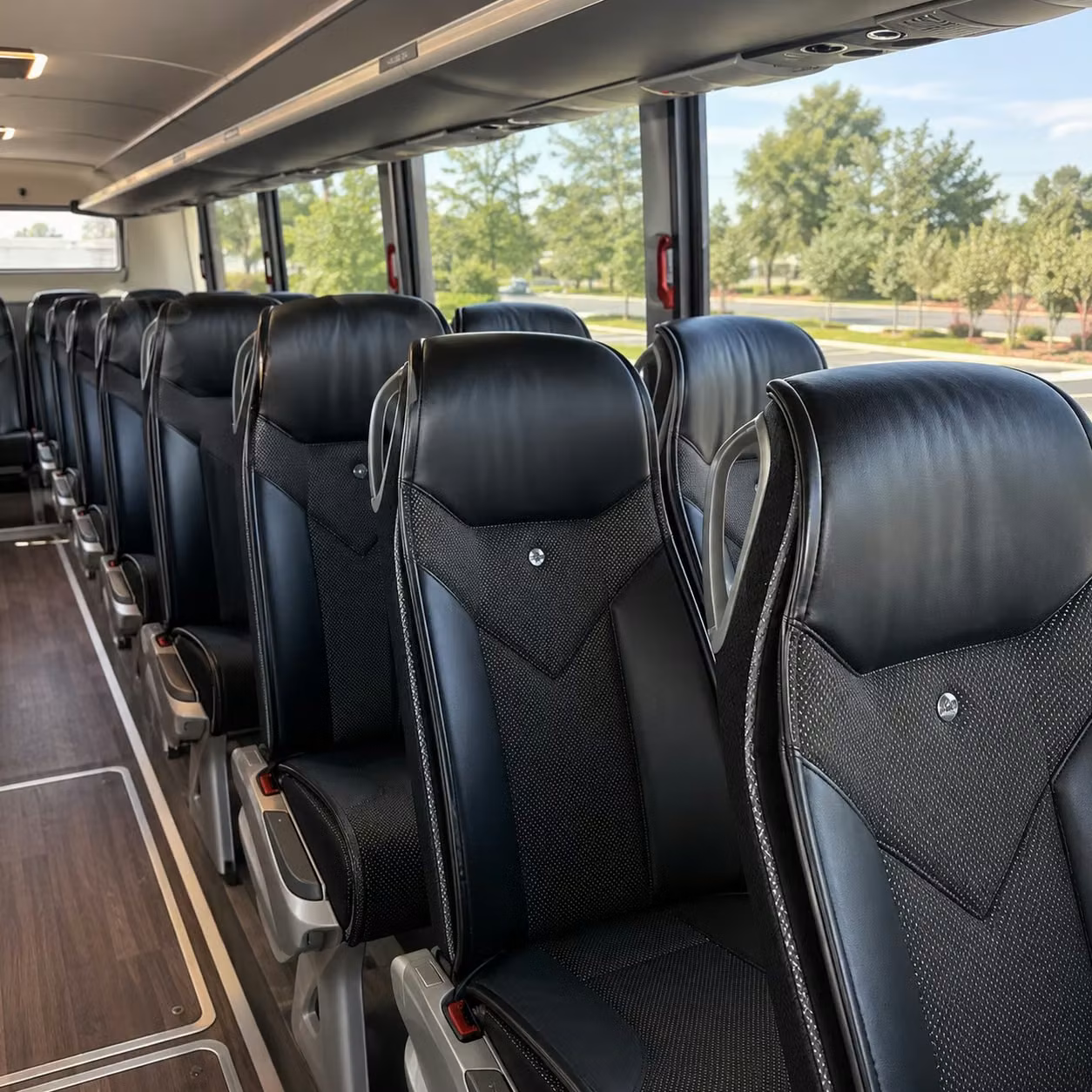 bakersfield charter bus rental interior